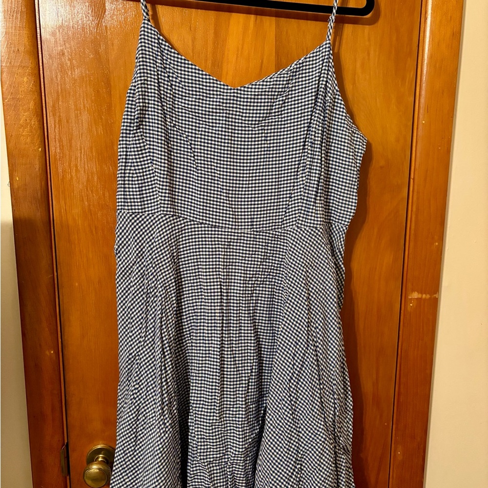 Old Navy Navy and White Checkered Dress